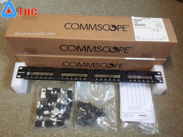 Patch Panel AMP/commscope 24 cổng Cat6., Thanh đấu nối AMP/ Commscope 24 cổng Cat6 chính hãng 